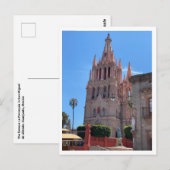 Carte Postale Mexique, San Miguel de Allende Parroquia Cathédral (Devant / Derrière)