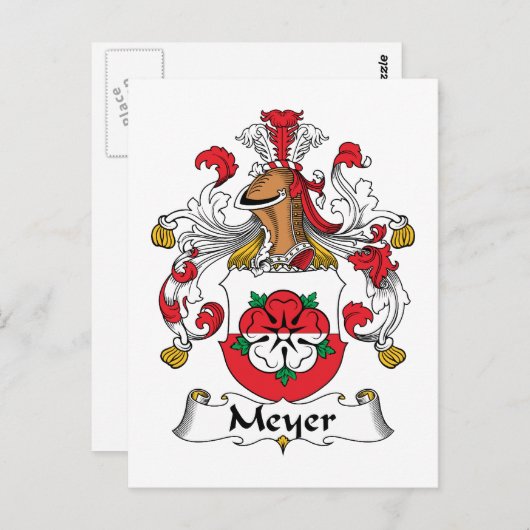 Carte Postale Meyer Family Crest (Devant / Derrière)