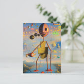 Carte Postale Mi cara de guerra - Ken Gage Surreal Art (Debout devant)