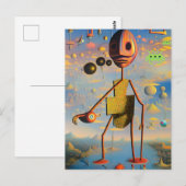 Carte Postale Mi cara de guerra - Ken Gage Surreal Art (Devant / Derrière)