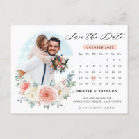 Mi-été Peach Pastel Calendrier rose Enregistrer la