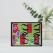 Carte Postale Mi-siècle Abstrait moderne 'Père Noël, bébé ! ' (Debout devant)