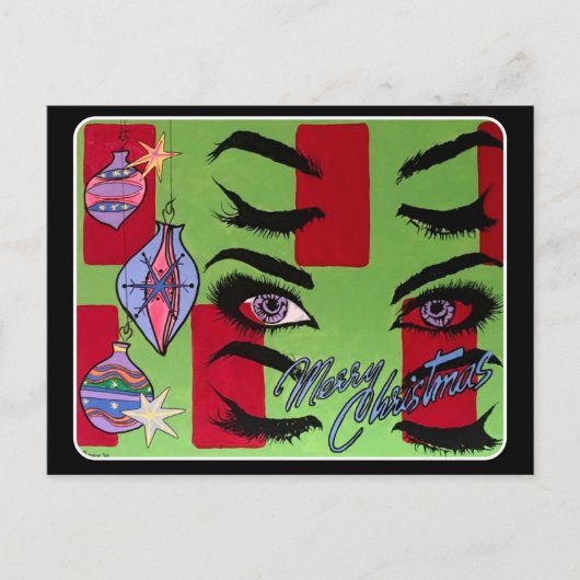 Carte Postale Mi-siècle Abstrait moderne 'Père Noël, bébé ! ' (Devant)