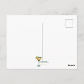 Carte Postale Mi-Siècle Cocktail de Noël Fête Happy Hour (Dos)