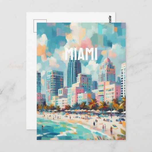 Carte Postale miami (Devant / Derrière)