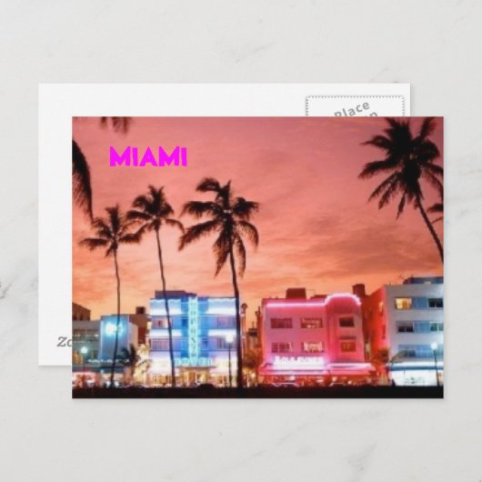 CARTE POSTALE MIAMI (Devant / Derrière)