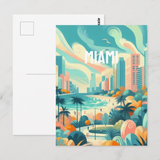 Carte Postale miami (Devant / Derrière)