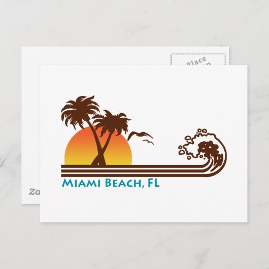 Carte Postale Miami Beach (Devant / Derrière)