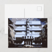 Carte Postale Miami Beach Art Deco Hôtels au matin (Devant / Derrière)