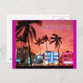 Carte Postale Miami Beach, Floride (Devant / Derrière)