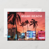 Carte Postale Miami Beach, Floride (Devant / Derrière)