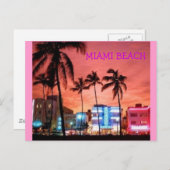 Carte Postale Miami Beach, Floride (Devant / Derrière)
