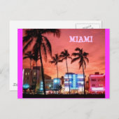 Carte Postale Miami Beach, Floride (Devant / Derrière)