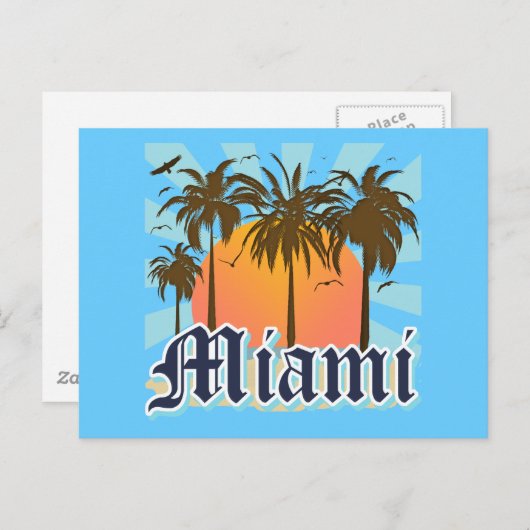 Carte Postale Miami Beach Floride FLA (Devant / Derrière)