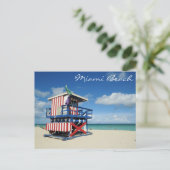 Carte Postale Miami Beach Floride Garde Tower (Debout devant)