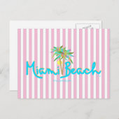 Carte Postale Miami Beach, Floride Je Vous Aime (Devant / Derrière)