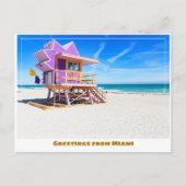 Carte Postale Miami Beach Floride Lifeguard Station (Devant)