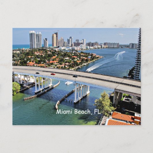 Carte Postale Miami Beach, Floride photo panoramique (Devant)