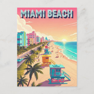 Carte Postale Miami Beach Floride Travel