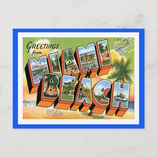 Carte Postale Miami Beach Floride Travel US City (Devant)