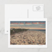 Carte Postale Miami Beach, FlorideSalutations de Miami, FL (Devant / Derrière)