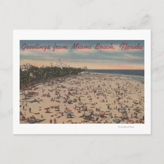 Carte Postale Miami Beach, FlorideSalutations de Miami, FL (Devant)
