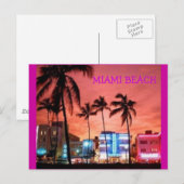 Carte Postale Miami Beach, la Floride (Devant / Derrière)