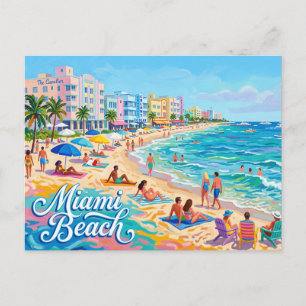 Carte Postale Miami Beach, Miami, Floride, États-Unis
