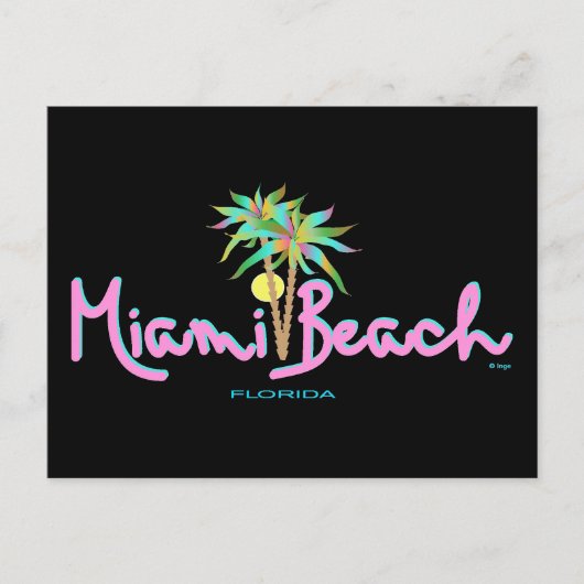 Carte Postale Miami Beach Pam's (Devant)