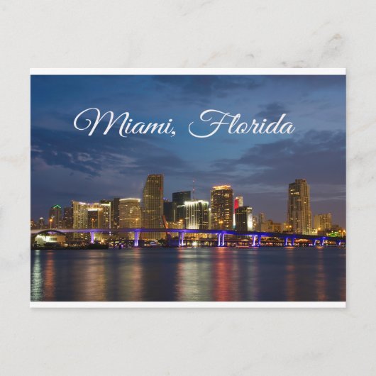 Carte postale Miami Beach Skyline Floride Travel (Devant)