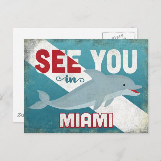 Carte Postale Miami Dolphin (Devant / Derrière)