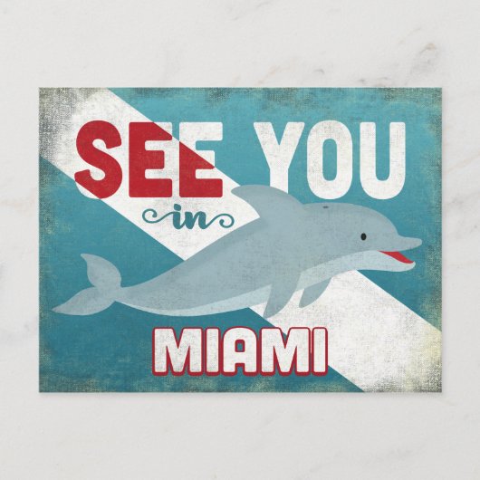 Carte Postale Miami Dolphin (Devant)