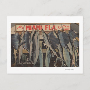 Carte Postale Miami, FL - Vue sur Pier 5 City Yacht Club avec/