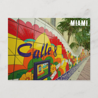 Carte Postale Miami Florida Colorée Calle Ocho Little Havana