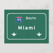 Carte Postale Miami Florida fl Interstate Highway Freeway : (Devant)