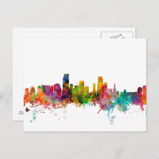 Carte Postale Miami Florida Skyline (Devant / Derrière)
