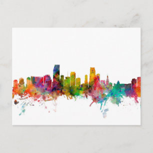 Carte Postale Miami Florida Skyline
