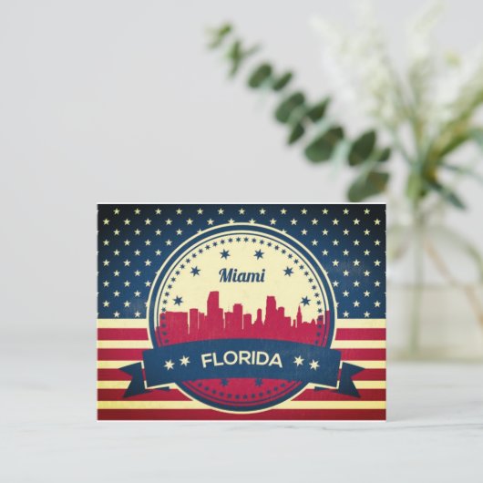 Carte Postale Miami Florida Skyline (Debout devant)