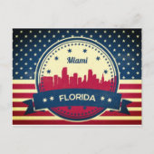 Carte Postale Miami Florida Skyline (Devant)