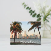 Carte Postale Miami Florida Skyline et Harbour At Night - USA (Debout devant)