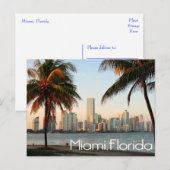 Carte Postale Miami Florida Skyline et Harbour At Night - USA (Devant / Derrière)