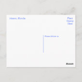 Carte Postale Miami Florida Skyline et Harbour - États-Unis (Dos)