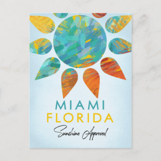 Carte Postale Miami Florida Sunshine Travel
