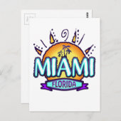 Carte Postale Miami, Floride (Devant / Derrière)