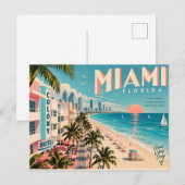 Carte Postale Miami Floride (Devant / Derrière)