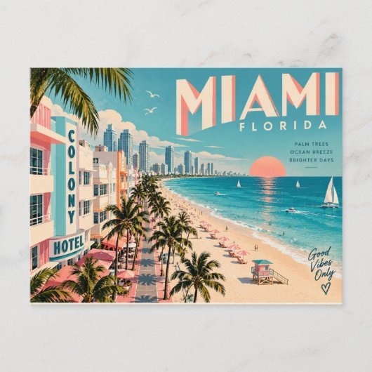 Carte Postale Miami Floride (Devant)