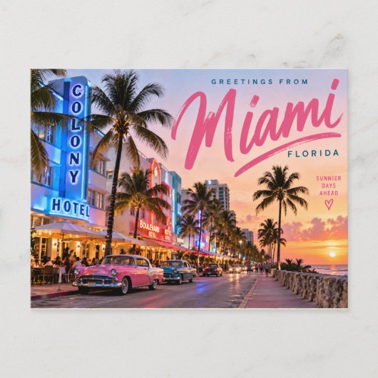 Carte Postale Miami Floride (Devant)