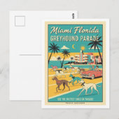 Carte Postale Miami, Floride – Greyhound Parade (Devant / Derrière)