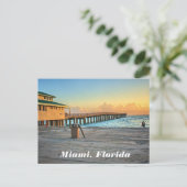 Carte Postale Miami Floride Newport Pêche Pier (Debout devant)