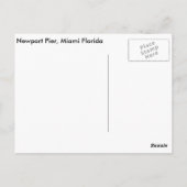 Carte Postale Miami Floride Newport Pêche Pier (Dos)